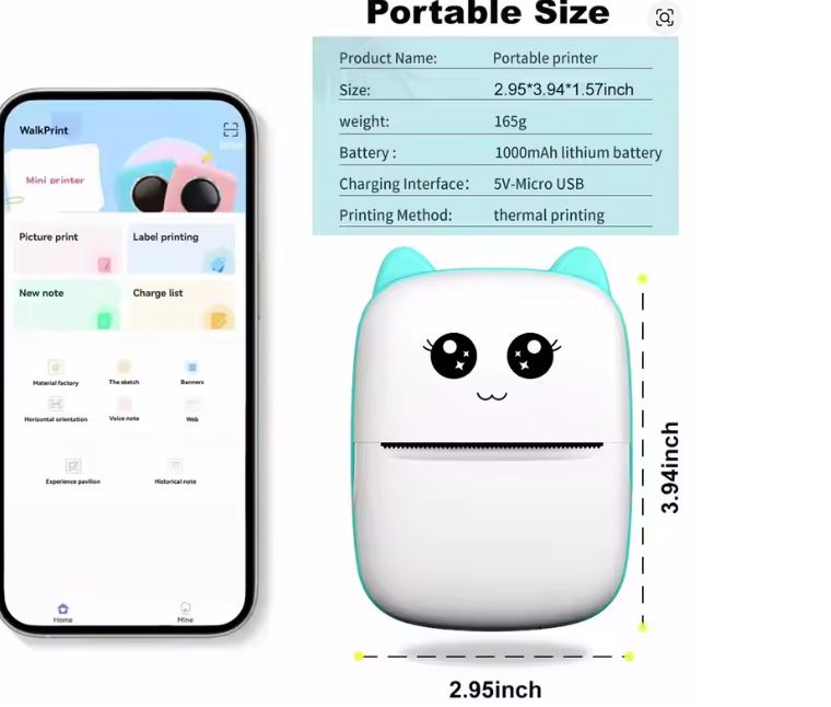 draadloze mini printer